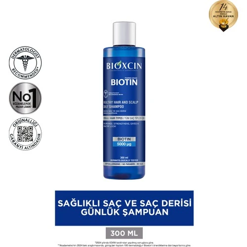 Bioxcin Biotin Günlük Şampuan 300 ml - Tüm Saç Tipleri ürün görseli