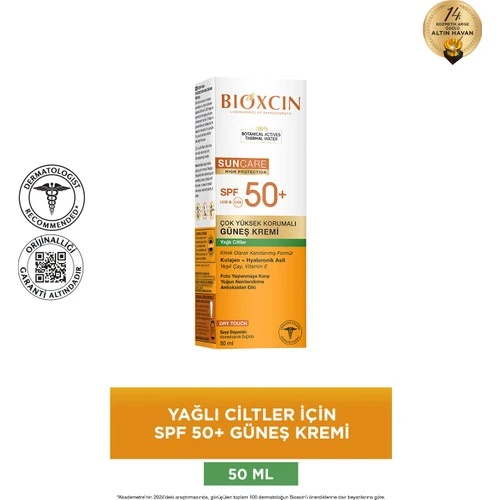 Bioxcin Sun Care Güneş Krem Renkli Yüksek Korumalı Yağlı Ciltler İçin SPF50+ 50 ml ürün görseli