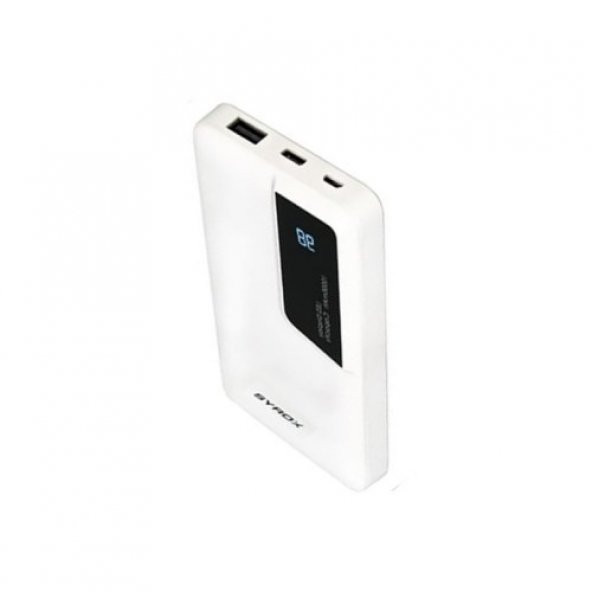 Syrox SYX-PB110 10000 mAh Dijital LED Ekranlı Powerbank Beyaz