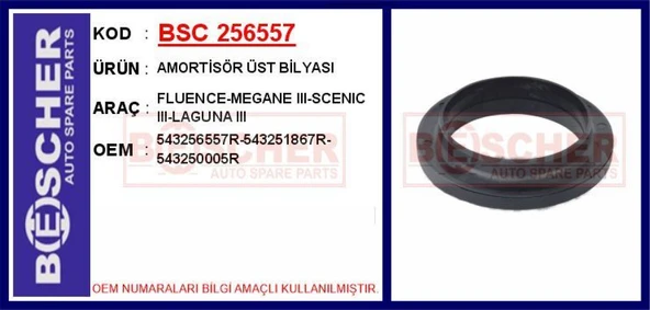 Renault Amortısör Üst Bilyası Fluence-Megane III-Scenic III-Laguna III - Bsc 256557 ürün görseli
