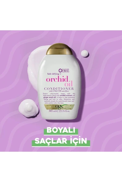 OGX RENK KORUYUCU ORCHİD OİL SÜLFATSIZ SAÇ BAKİM KREMİ 385 ML - Resim 4
