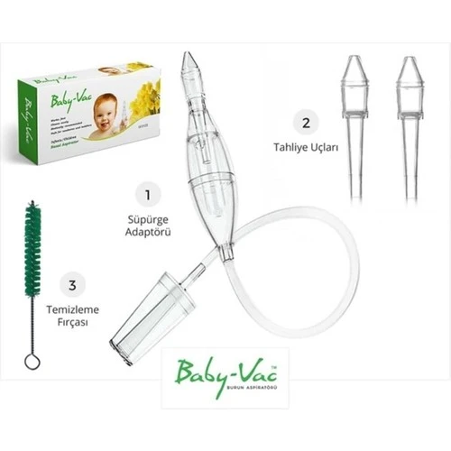 Baby-Vac burun aspiratörü, Elektrik süpürgesi ile çalışır. - Resim 2