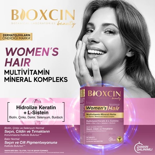 Bioxcin Womens Hair 30 Tablet - Resim 8