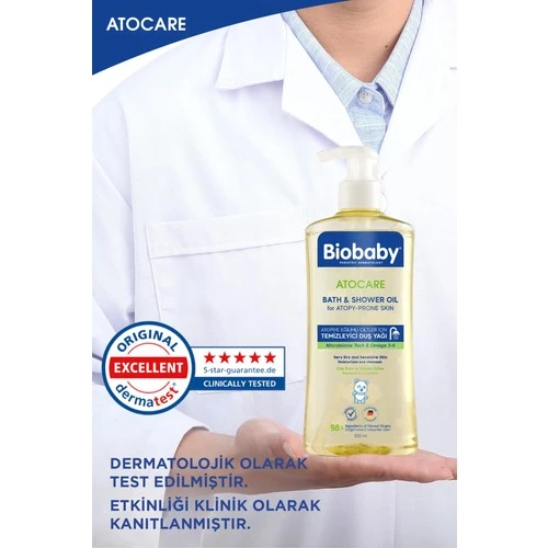 Biobaby Atocare Temizleyici Banyo Duş Yağı 500 ml - Resim 5