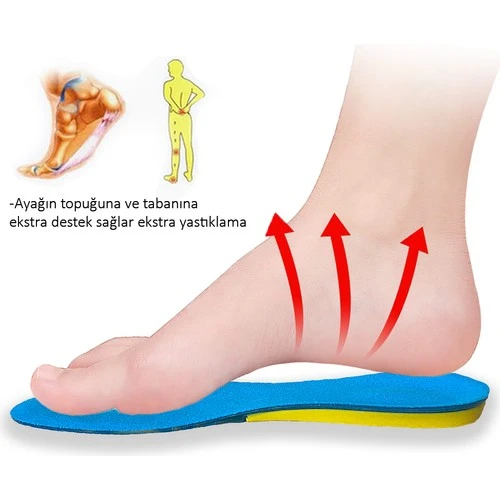 Active Team Gel Comfort Günlük Ayakkabılar İçin Kemer ve Metatarsal Destekli Ortopedik Jel Tabanlık No: 36-40 - Resim 6