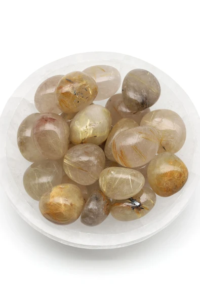 Golden Rutil Kuvars Doğal Taş Tamburlanmış Parça - Tımbıl ürün görseli 1