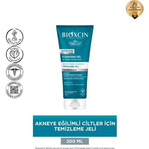 Bioxcin Acnium Yüz Yıkama Jeli Sebium Dengeleyici 200 ml ürün görseli