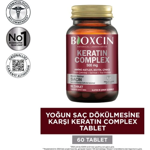 Bioxcin Forte Saç Bakım Kiti Yoğun Saç Dökülmesi İçin (300 ml Şampuan  50 ml Serum  Keratin Complex 60 Tablet) - Resim 4