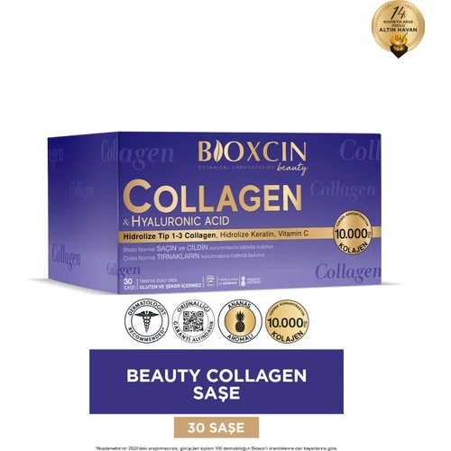 Bioxcin Beauty Collagen Hyaluronic Acid 30 Saşe ürün görseli