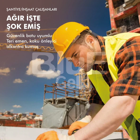 Active Team Darbe Emici Ark Desteği İş Ayakkabıları İçin Yumuşak Iç Tabanlık No: 36-40 - Resim 4