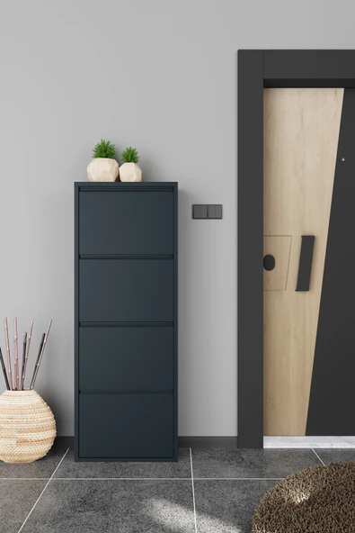 Formood Dörtlü Metal Ayakkabılık Antrasit ürün görseli