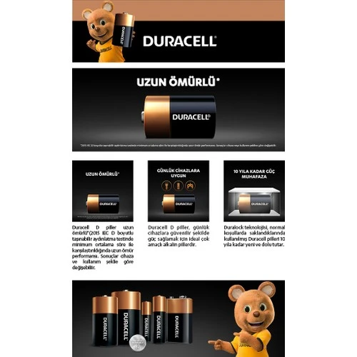 Duracell D Büyük Pil 2li - Resim 8