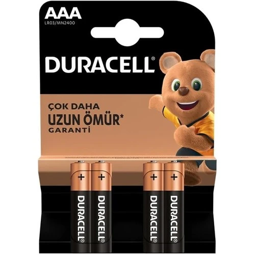 Duracell AAA 4lü İnce Kalem Pil ürün görseli