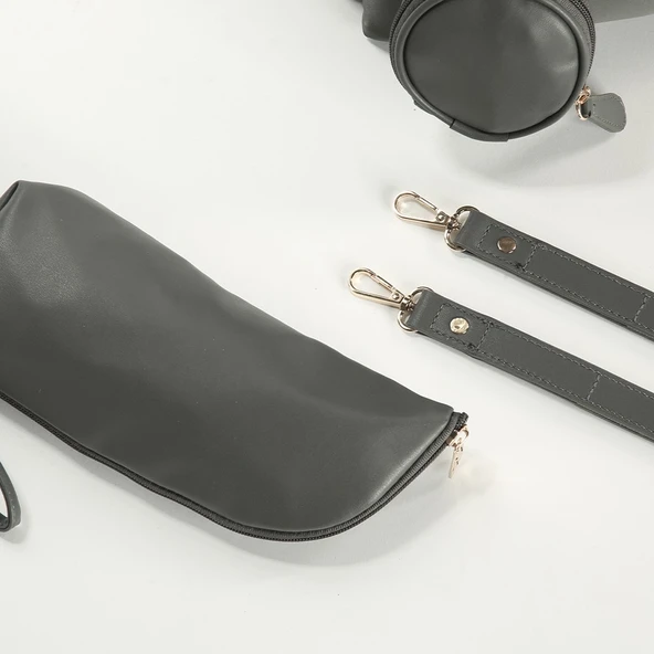 M&Y Diamond Anne Bebek Bakım Sırt Çantası 7345 Gri - Resim 3