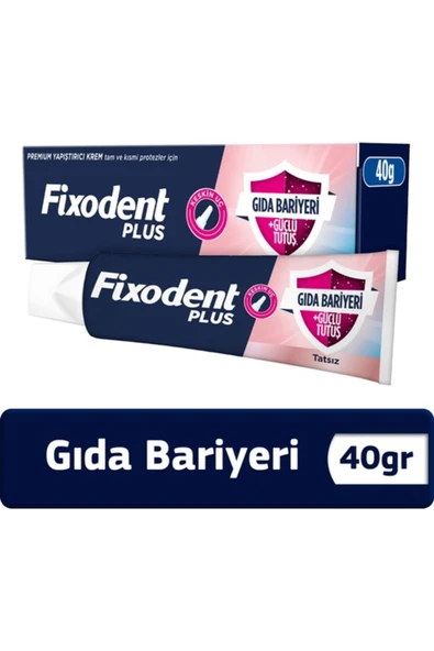 Fixodent Plus Diş Protez Yapıştırıcı Tat İçermez Krem 40 gr ürün görseli