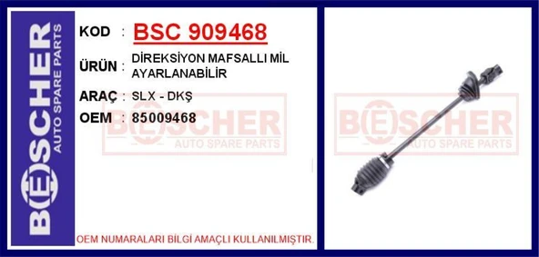 Tofas Direksiyon Mafsallı MIL Ayarlanabılır Slx - Dks - Bsc 909468 ürün görseli
