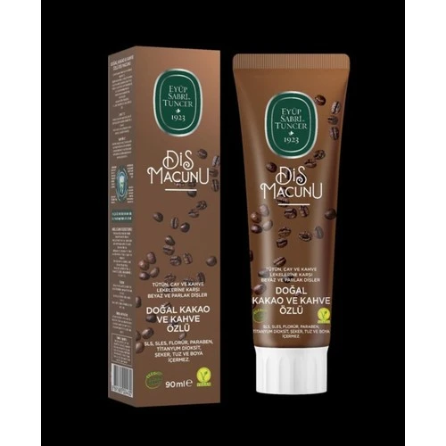 Eyüp Sabri Tuncer Doğal Kakao ve Kahve Özlü Diş Macunu 90 ml ürün görseli