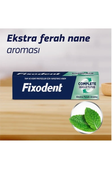 Fixodent Diş Protez Yapıştırıcı Krem Complete Ekstra Ferah 47 gr - Resim 5