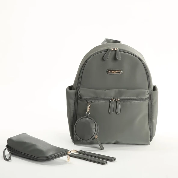 M&Y Diamond Anne Bebek Bakım Sırt Çantası 7345 Gri ürün görseli 1