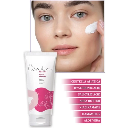Centa Beauty Yağlı Cilt Gece Kremi 50 ml - Resim 3