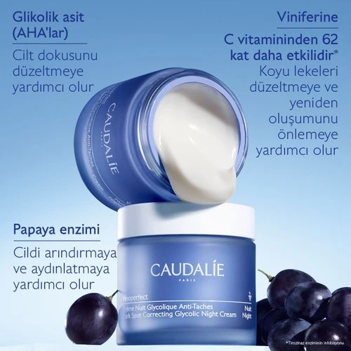 Caudalie Vinoperfect Dark Spot Correcting Glycolic Night Cream 50 ml - Resim 2