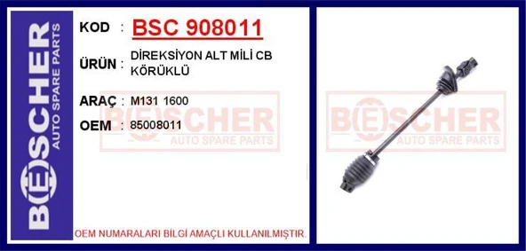 Tofas Direksiyon Alt MILI Cb Koruklu M131 1600 - Bsc 908011 ürün görseli