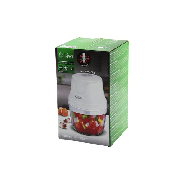 KİWİ KC-8203  USB ŞARJLI MİNİ   3 BIÇAKLI  BLENDER RONDO GIDA DOĞRAYICI  350ML=MİKA KRİSTAL HAZNE (5314) ürün görseli