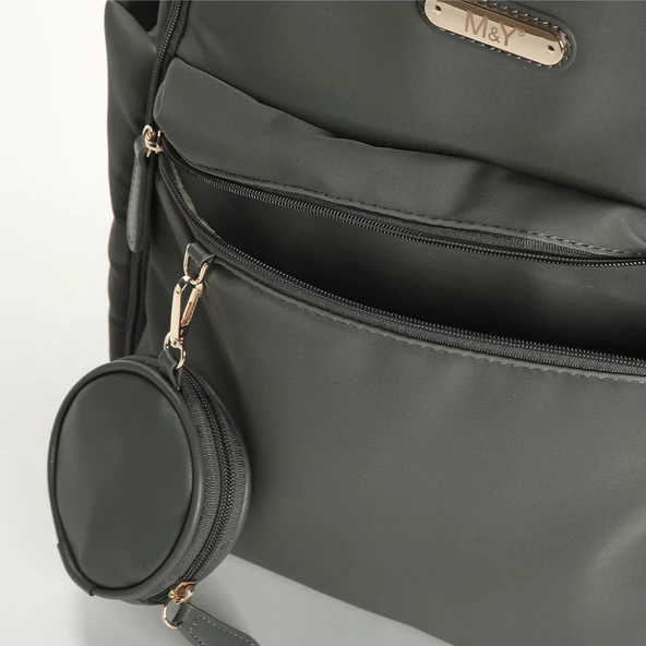 M&Y Diamond Anne Bebek Bakım Sırt Çantası 7345 Gri - Resim 4