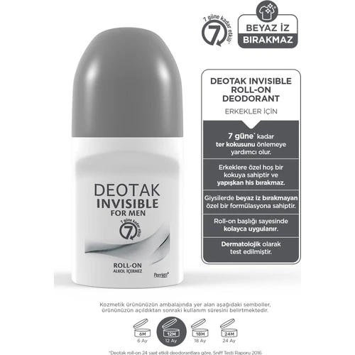 Deotak Invisible Roll-on Men 35 ml - Resim 2