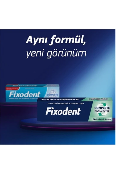 Fixodent Diş Protez Yapıştırıcı Krem Complete Ekstra Ferah 47 gr - Resim 3