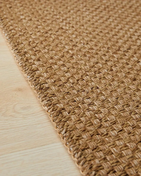 Ocean Home Textile Yıkanabilir Jüt Görünümlü Naturel Renk Hasır Desenli Paspas 60 x 90 cm - Resim 2