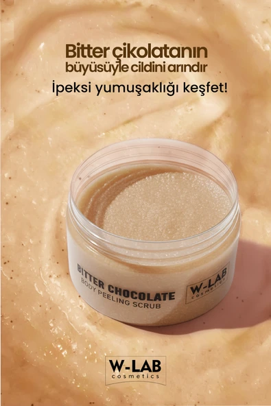 W-Lab Kozmetik Bitter Chocolate Body Peeling Scrub 250 Ml - Resim 4