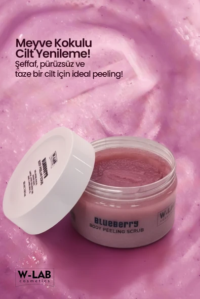 W-Lab Kozmetik Blueberry Body Peeling Scrub 250 Ml - Resim 4