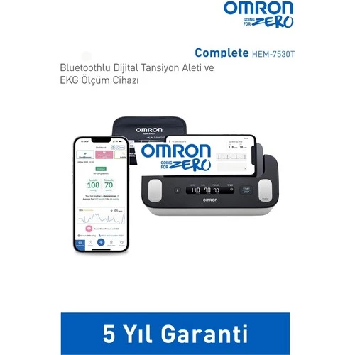 Omron Complete HEM-7530T Tansiyon Aleti + EKG Cihazı - Resim 2