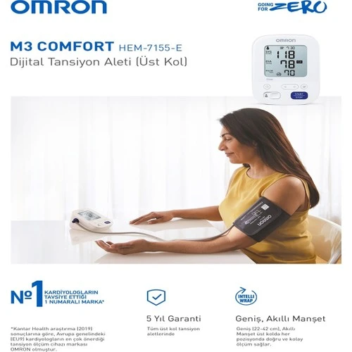 Omron M3 Comfort HEM-7155-E Tansiyon Aleti - Resim 3