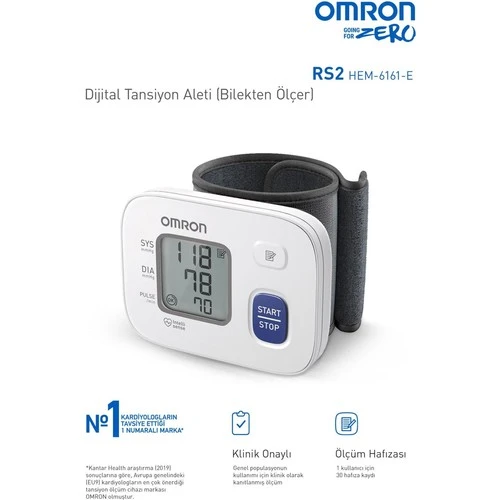 Omron RS2 Bilekten Tansiyon Aleti - Resim 2