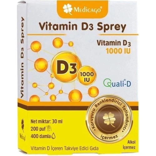 Medicago Vitamin D3 1000 IU Sprey 30 ml ürün görseli