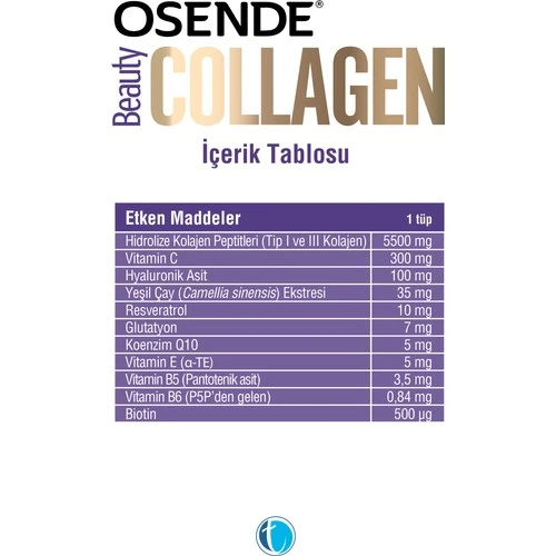 BEAUTY COLLAGEN 5500mg Hidrolize Kolajen Peptitleri 30 Günlük Tüp - Resim 3