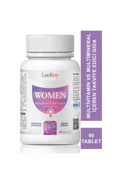 Leeroy Women Multivitamin Multimineral 90 Tablet ürün görseli