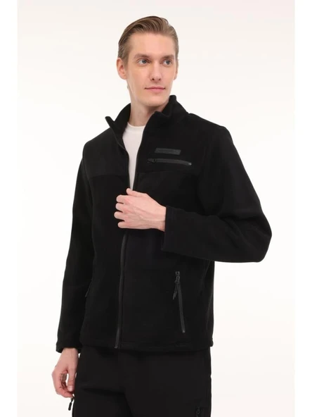 LUMBERJACK CHAD 7SN163 4PR SİYAH FERMUARLI CASUAL POLAR MONT SPOR CEKET ürün görseli