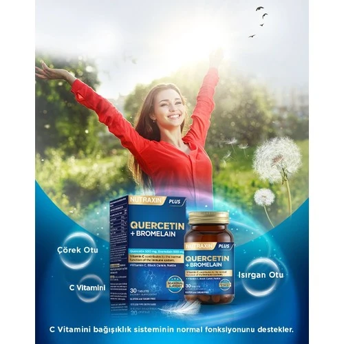 Nutraxin Quercetin + Bromelain 30 Tablet - Resim 2