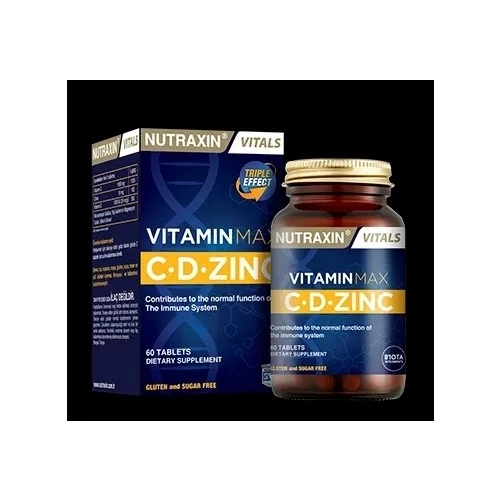 Nutraxin Vitamin Max C + D Zinc 60 Tablet ürün görseli