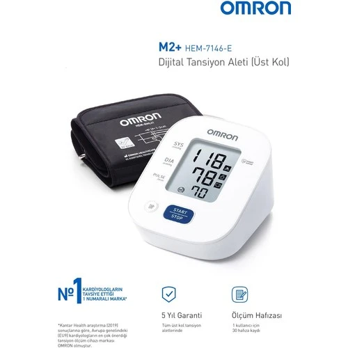 Omron M2+ Digital Koldan Ölçer Tansiyon Aleti - Resim 2