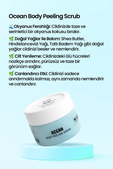 W-Lab Kozmetik Ocean Body Peeling Scrub 250 Ml - Resim 3