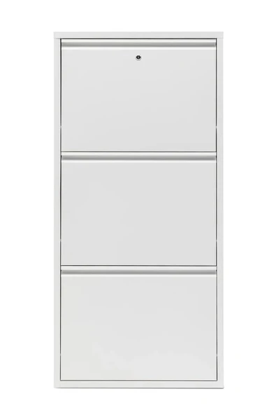 Formood Kilitli 3'lü Metal Ayakkabılık - Beyaz - Ral 9016 - Resim 3