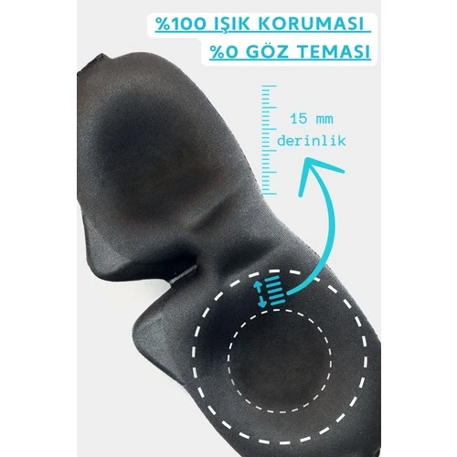 Poblex 3D Uyku Maskesi - Resim 2