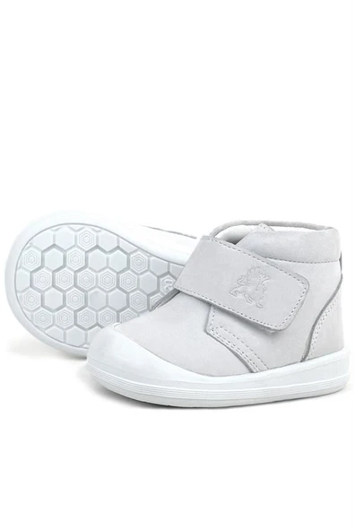 Rakerplus Yoohoo Hakiki Deri Beyaz Cırtlı Kız Bebek Bot - Resim 7