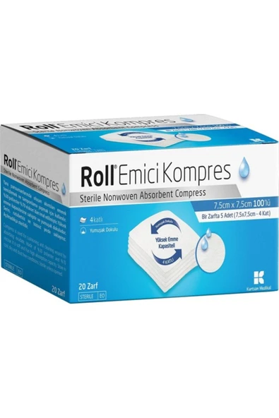 Roll Emici Kompres 7.5 x 7.5 cm 100lü ürün görseli