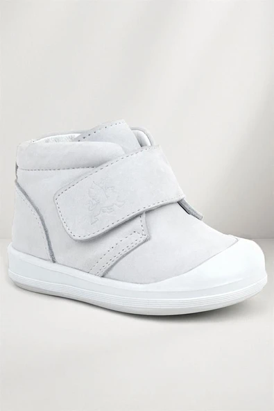 Rakerplus Yoohoo Hakiki Deri Beyaz Cırtlı Kız Bebek Bot - Resim 10