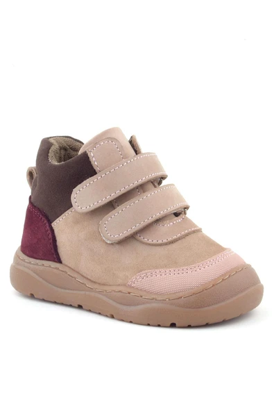 Rakerplus Hakiki Deri Pudra Pembe Cırtlı Çocuk Spor Bot - Resim 2